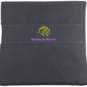 Serviette éponge - Scea écuries du mouret - Gris Anthracite - k111