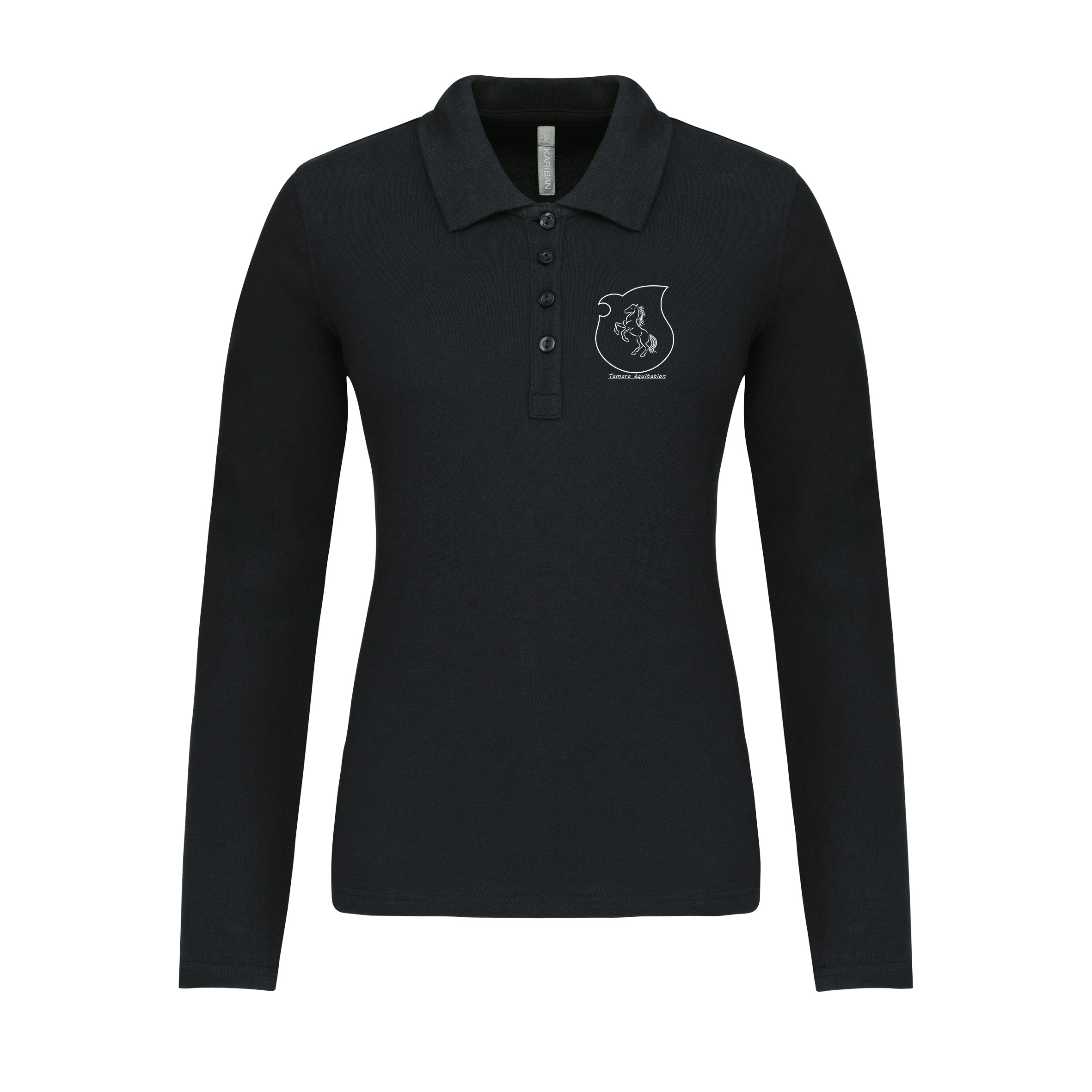 POLO MY POLO 180 MANCHE LONGUE (FEMME) – Tamara equitation - Noir – BCW462