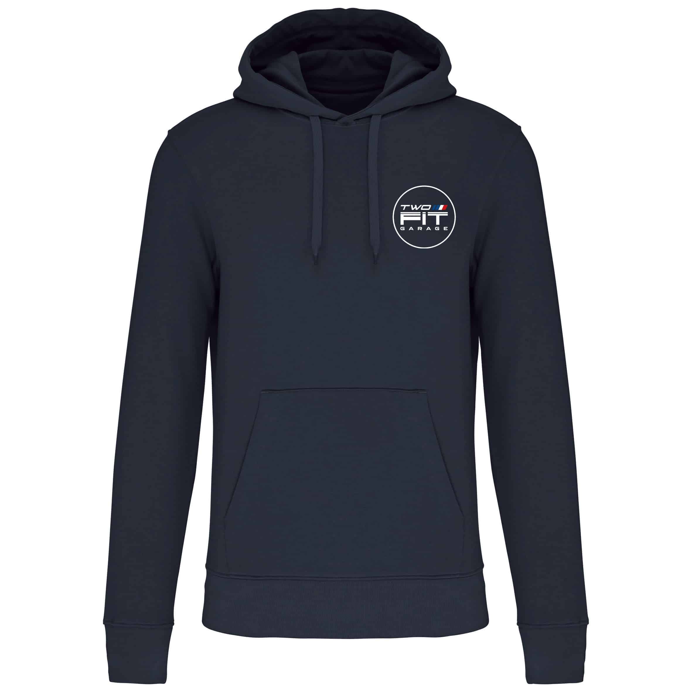 Sweat avec capuche et poche kangourou (enfant) - Two Fit Garage - Navy - K4029