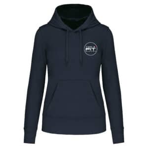 Sweat avec capuche et poche kangourou (femme) - Two Fit Garage - Navy - K4028