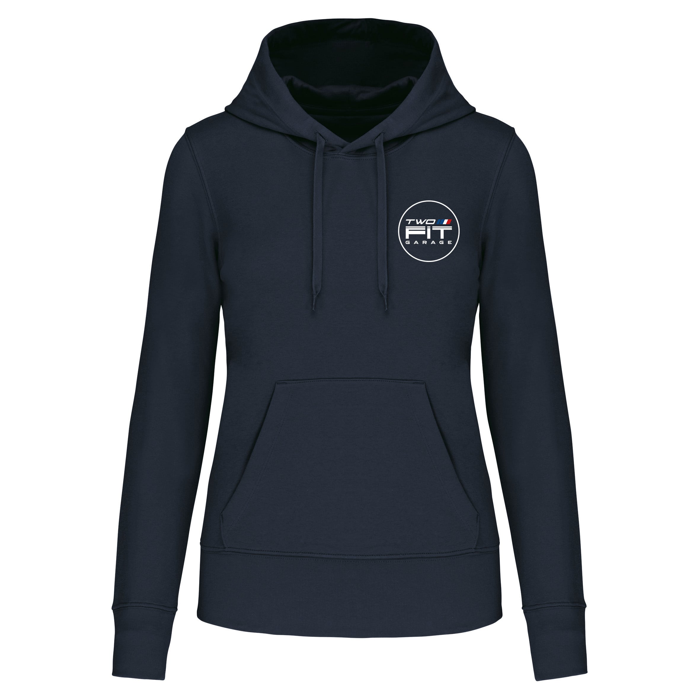 Sweat avec capuche et poche kangourou (femme) - Two Fit Garage - Navy - K4028