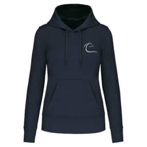 Sweat avec capuche et poche kangourou (femme) - Les Ecuries du P’tit Galop – Navy - K4028