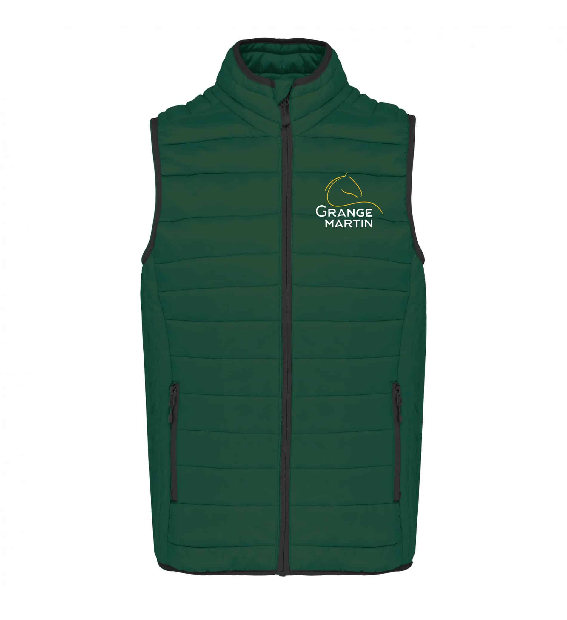 DOUDOUNE SANS MANCHES (homme) - La Grange Martin - Vert Foret - K6113