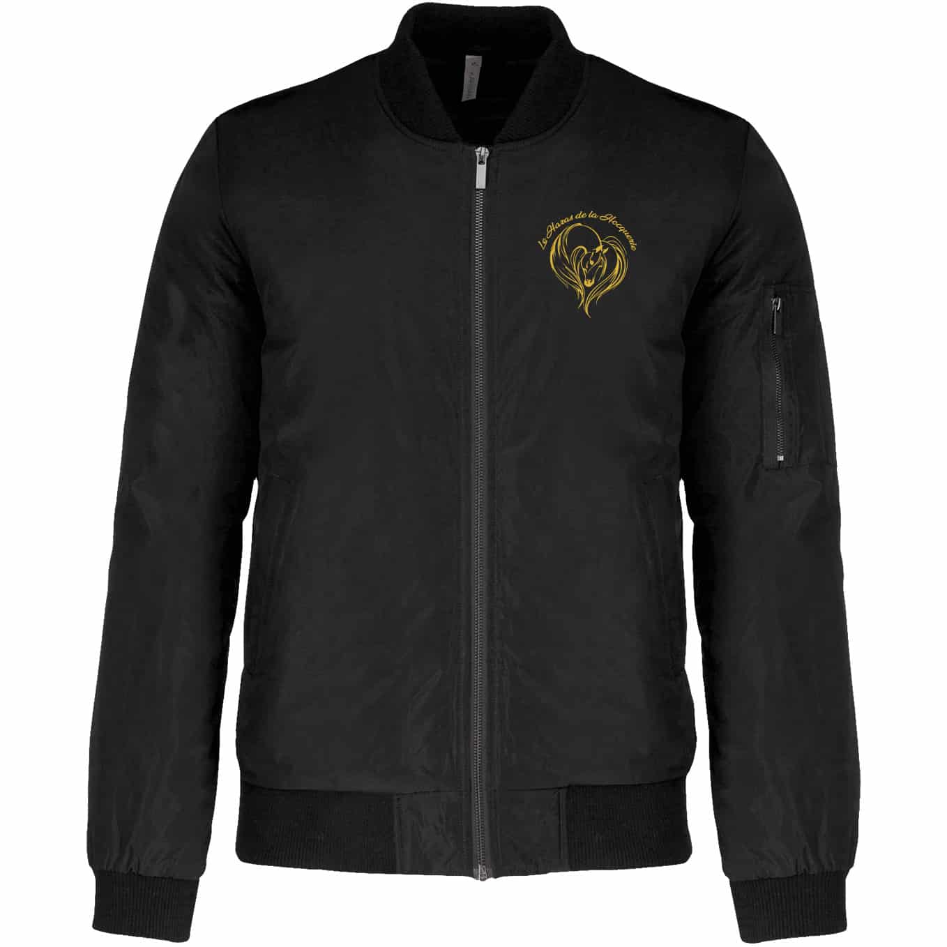 BLOUSON BOMBER (HOMME) - Le haras de la Hocquerie – Noir - K6122