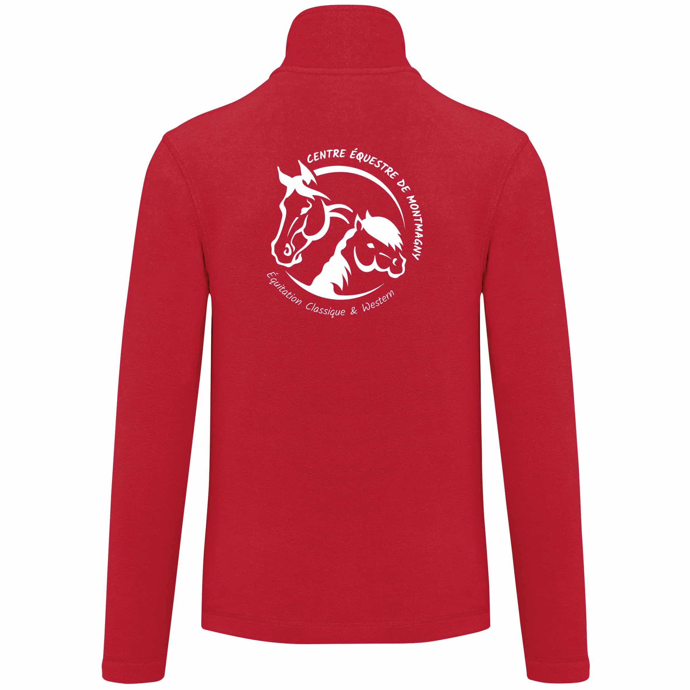Veste micropolaire zippée (enfant) – Centre Equestre de Montmagny - Rouge – K920 – Image 3
