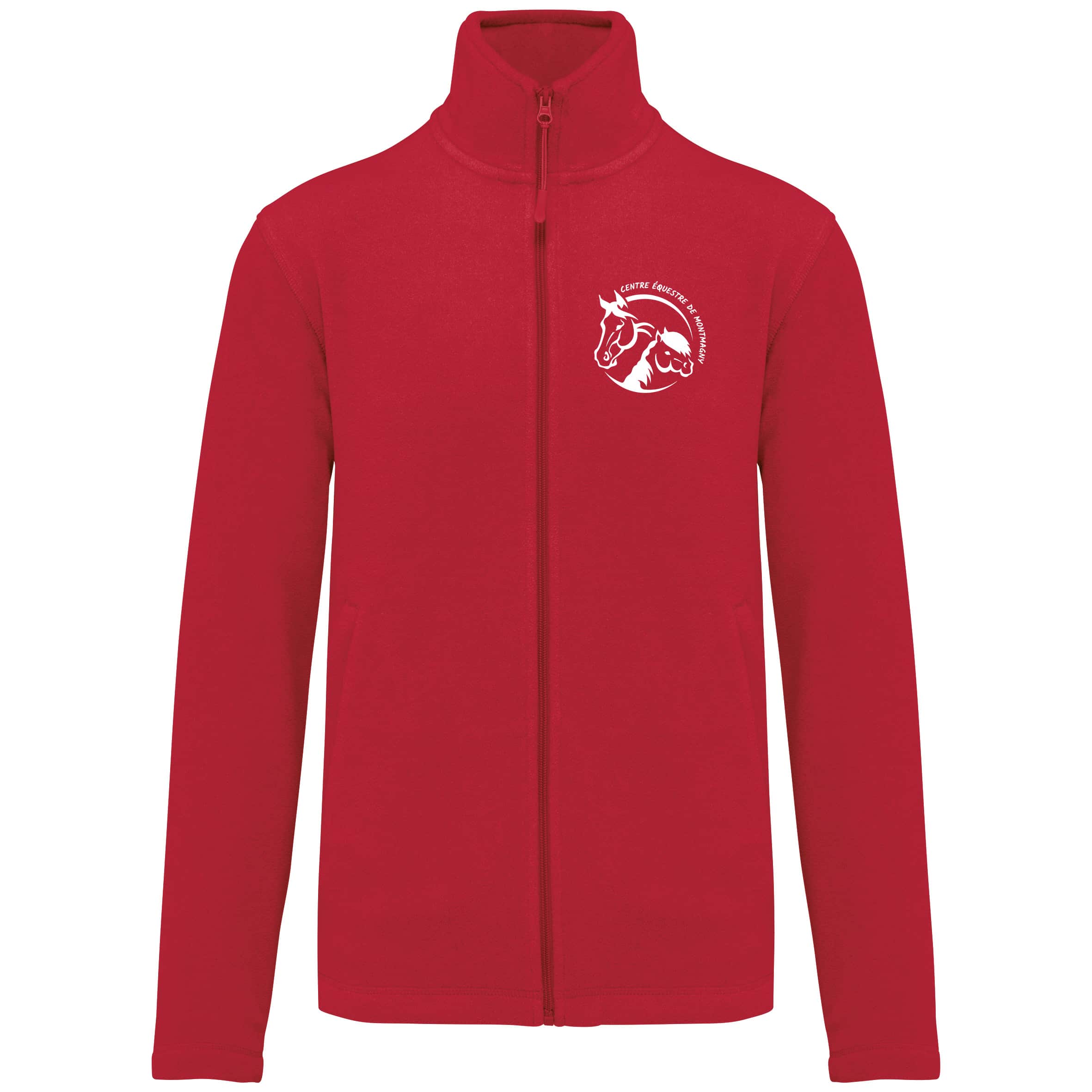 Veste micropolaire zippée (enfant) – Centre Equestre de Montmagny - Rouge – K920