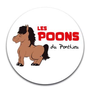 STICKER ROND - les poons du ponthieu - STI001