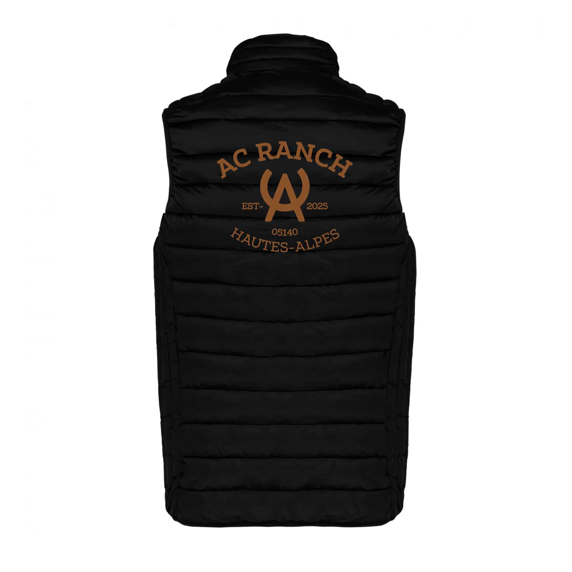 DOUDOUNE SANS MANCHES (homme) - AC Ranch - Noir - K6113 – Image 3