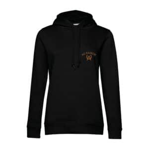 SWEAT A CAPUCHE (femme) – AC Ranch - Noir - BCW34B