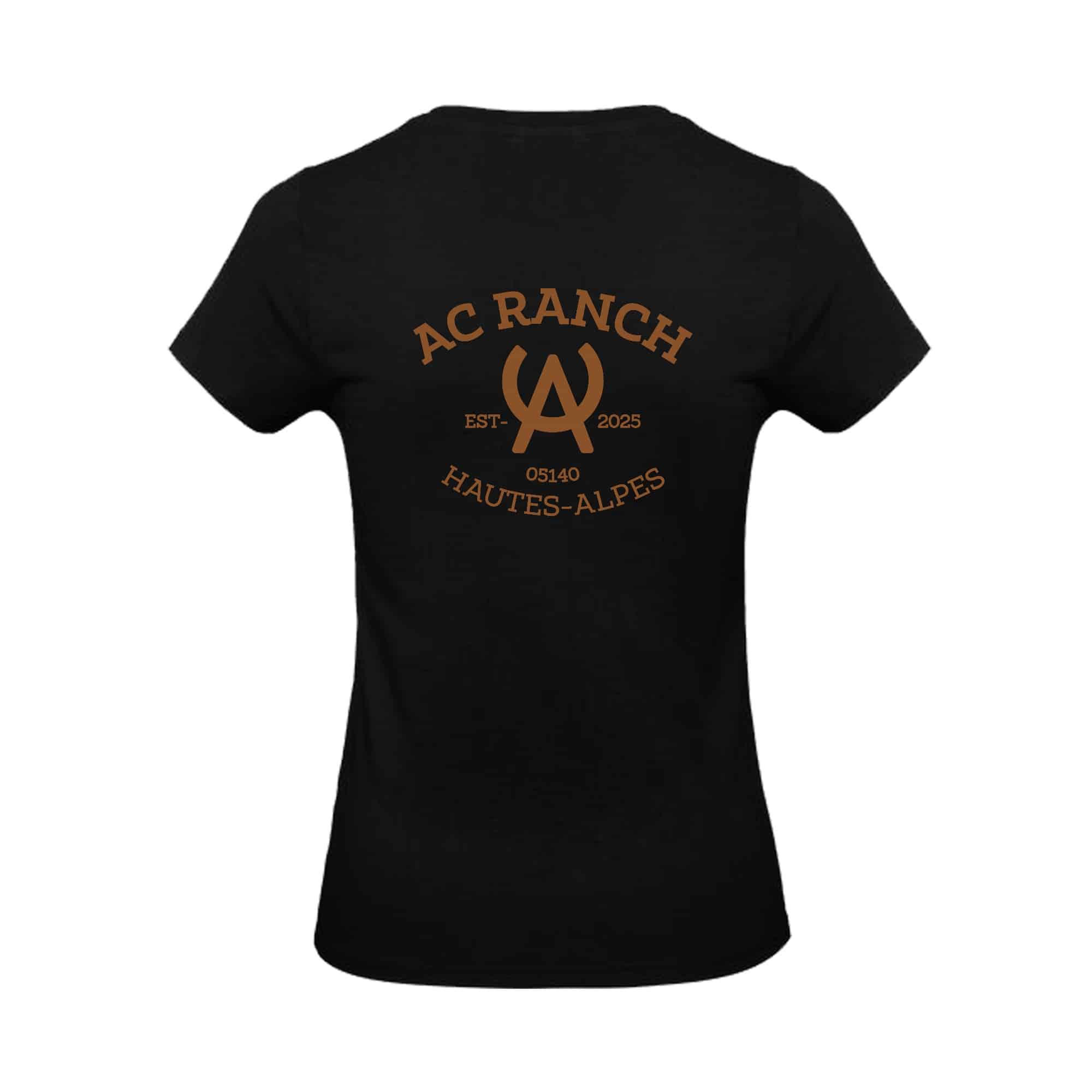 T-SHIRT (femme) - AC Ranch - Noir - BC04T – Image 3