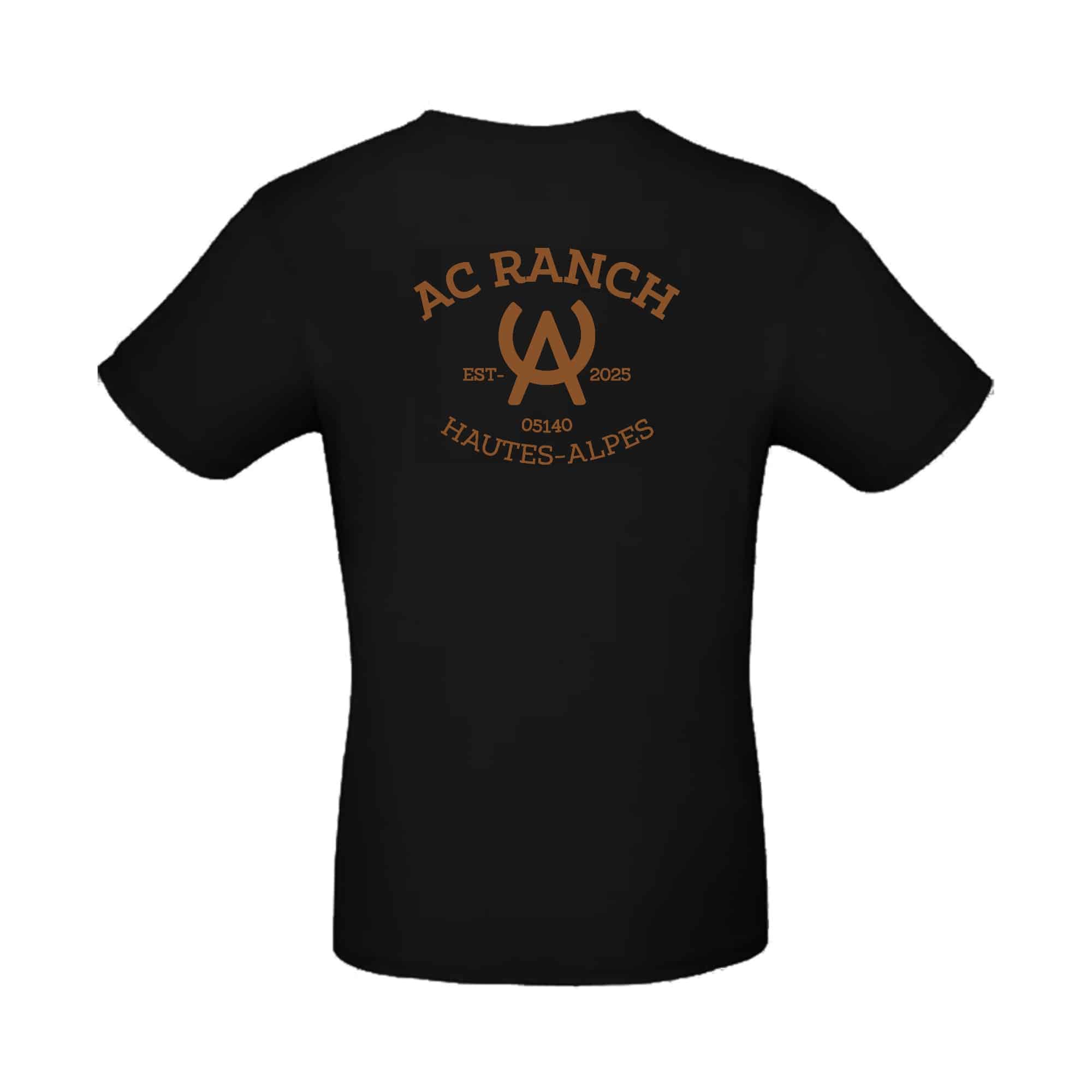 T-SHIRT (homme) - AC Ranch - Noir - BC03T – Image 3
