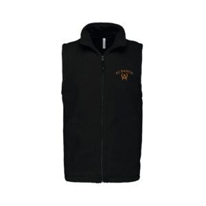 Veste micropolaire zippée sans manches (Homme) – AC Ranch - Noir – K913