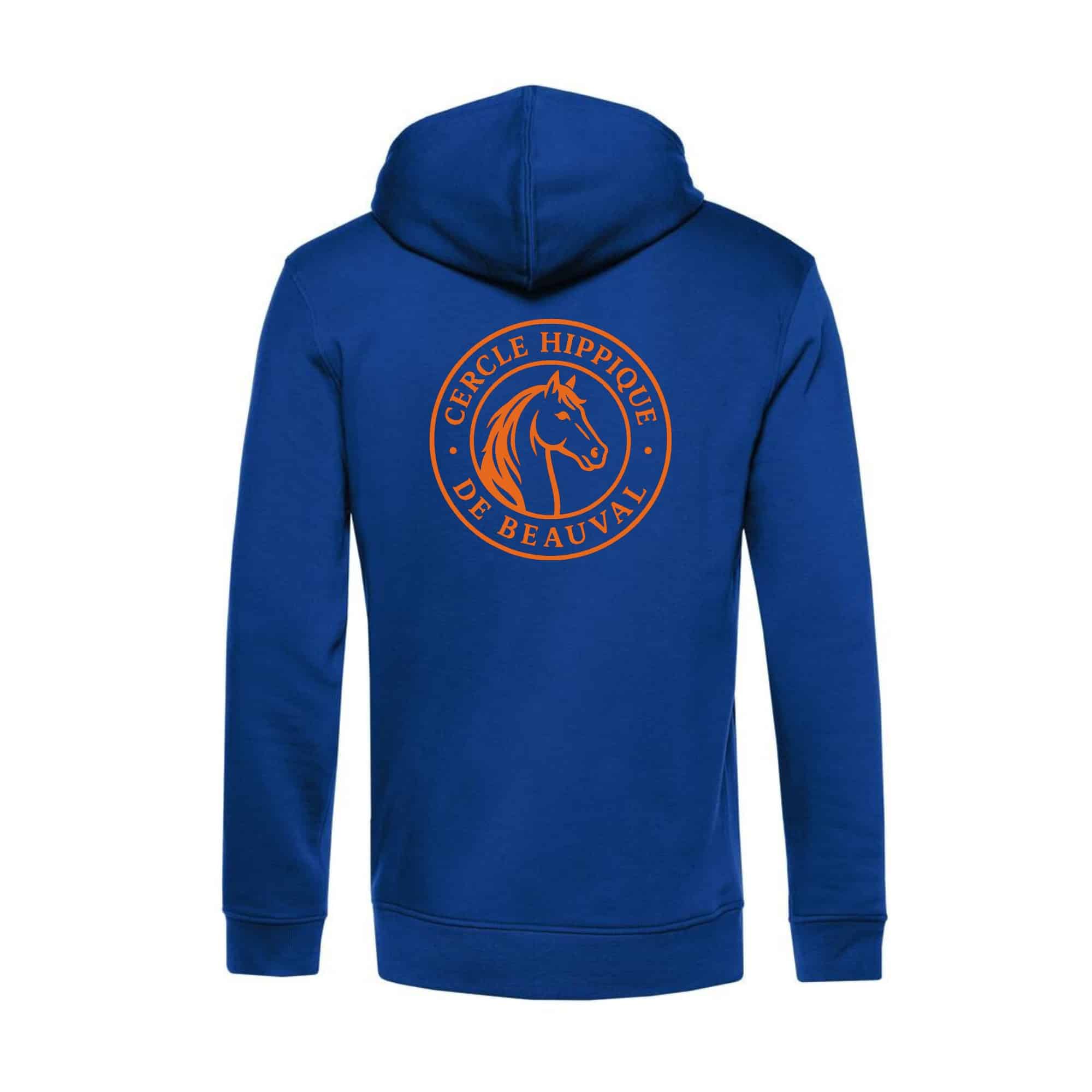 SWEAT A CAPUCHE (Unisex) - Association Cercle Hippique de Beauval - Royal Blue - BC510 – Image 2