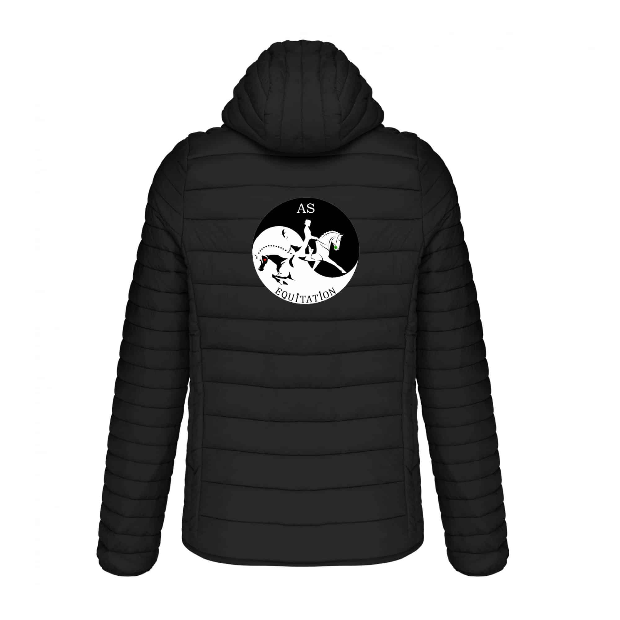 DOUDOUNE AVEC MANCHES ET CAPUCHE (homme) - AS Equitation - Noir - K6110 – Image 3