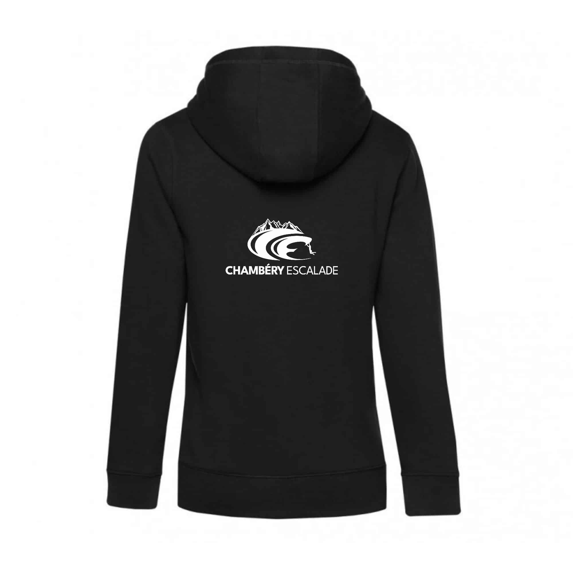 SWEAT ZIPPÉ (femme) - CHAMBERY ESCALADE - Noir - BCW03Q – Image 3
