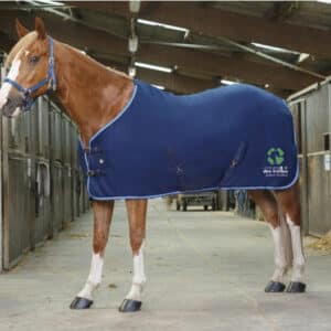 Chemise polaire Riding World (avec attaches) - Les Ecuries des Trèfles - Marine/Bleu Ciel - 400637