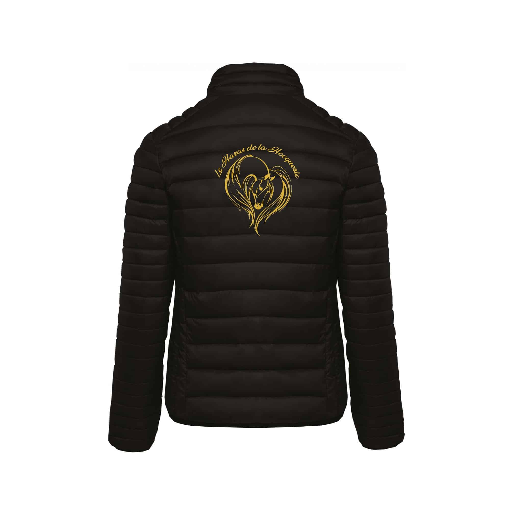 DOUDOUNE AVEC MANCHES (femme) - Le haras de la Hocquerie – Noir - K6121 – Image 3