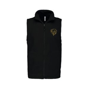 Veste micropolaire zippée sans manches (Homme) – Le haras de la Hocquerie – Noir – K913