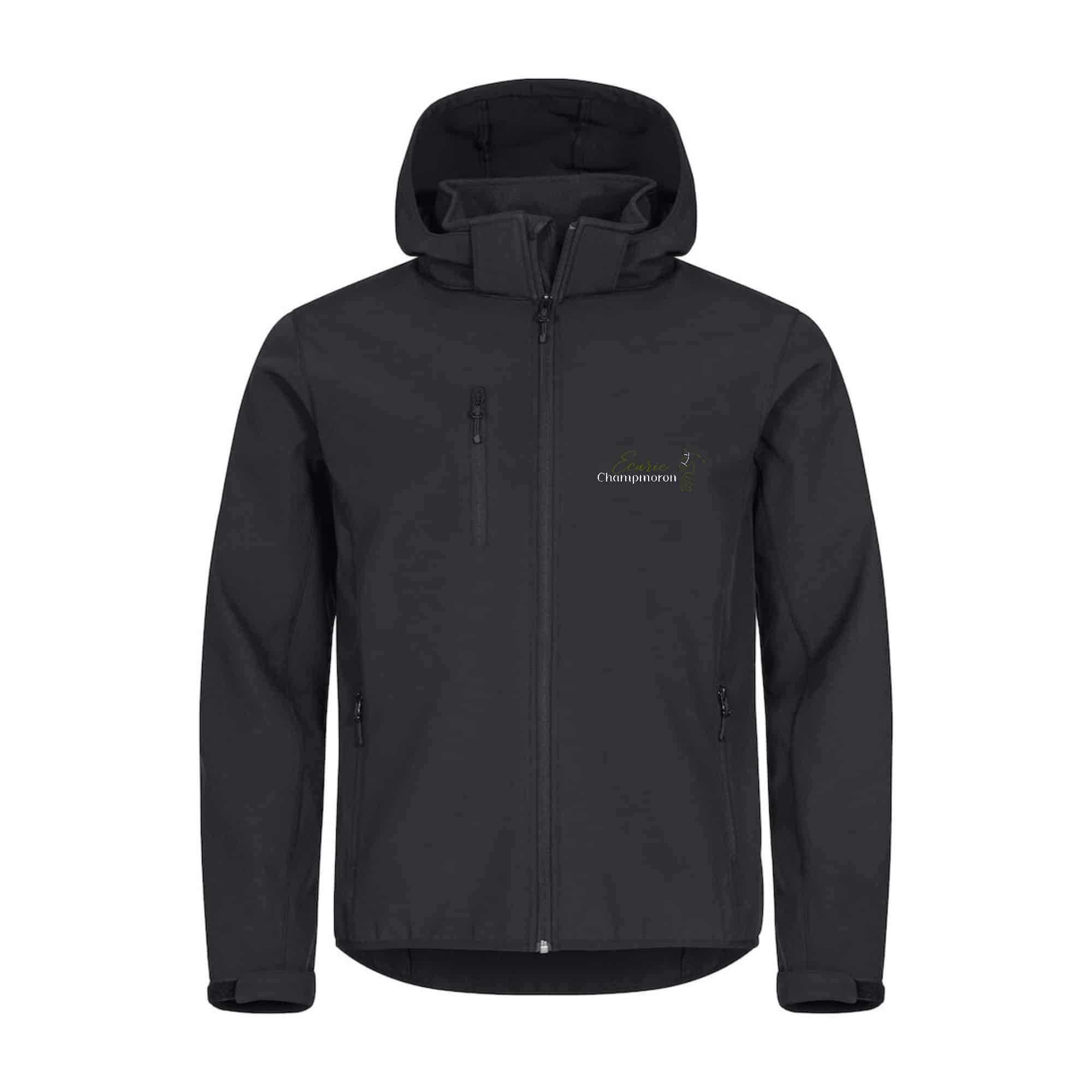 SOFTSHELL "Classic" (homme) - Ecurie Alexis Piolin - Noir - 0200912