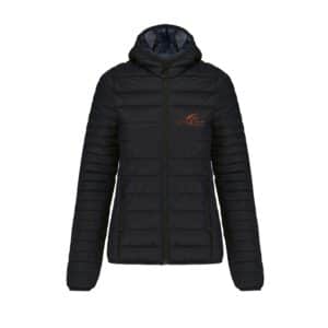 DOUDOUNE AVEC MANCHES ET CAPUCHE (femme) - Association le pied à l’étrier – Noir - K6111