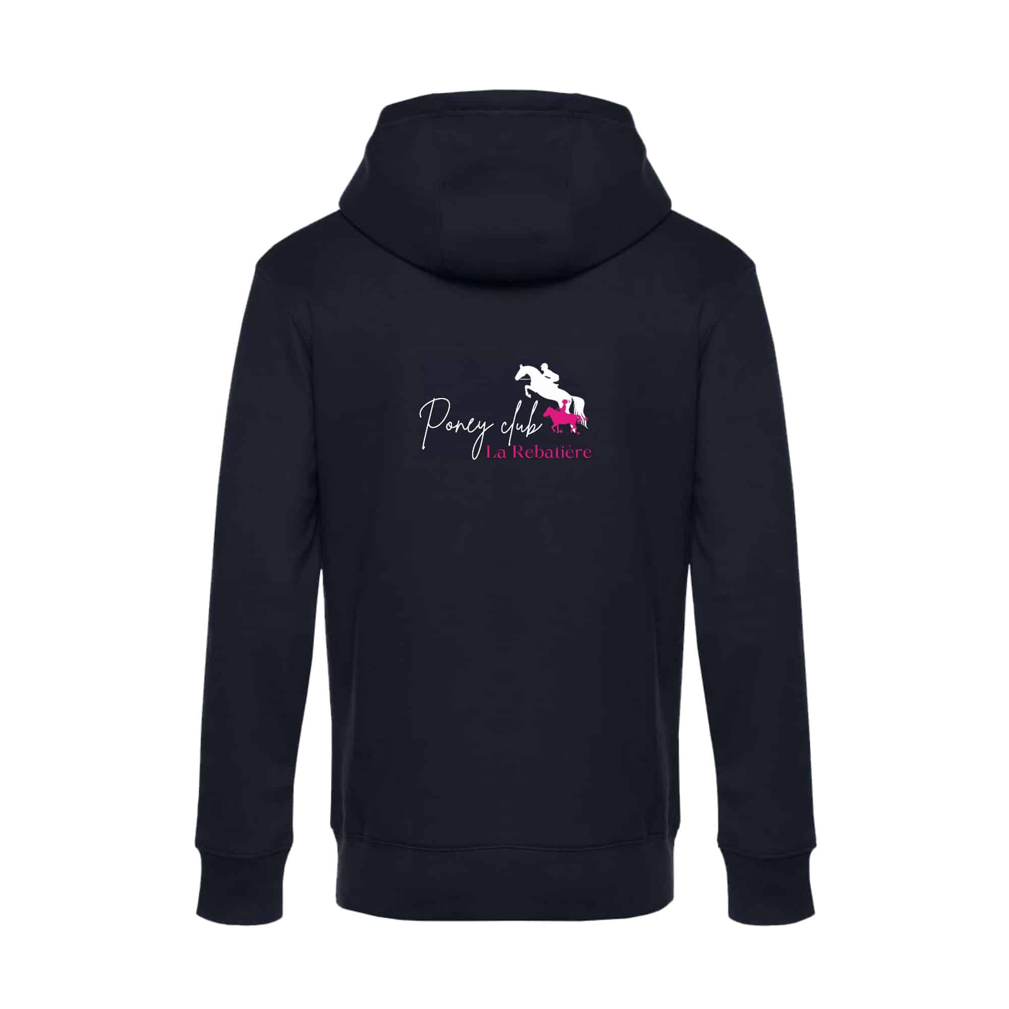 SWEAT ZIPPÉ (enfant) - Poney club la Rebatière – Navy - K455 – Image 3