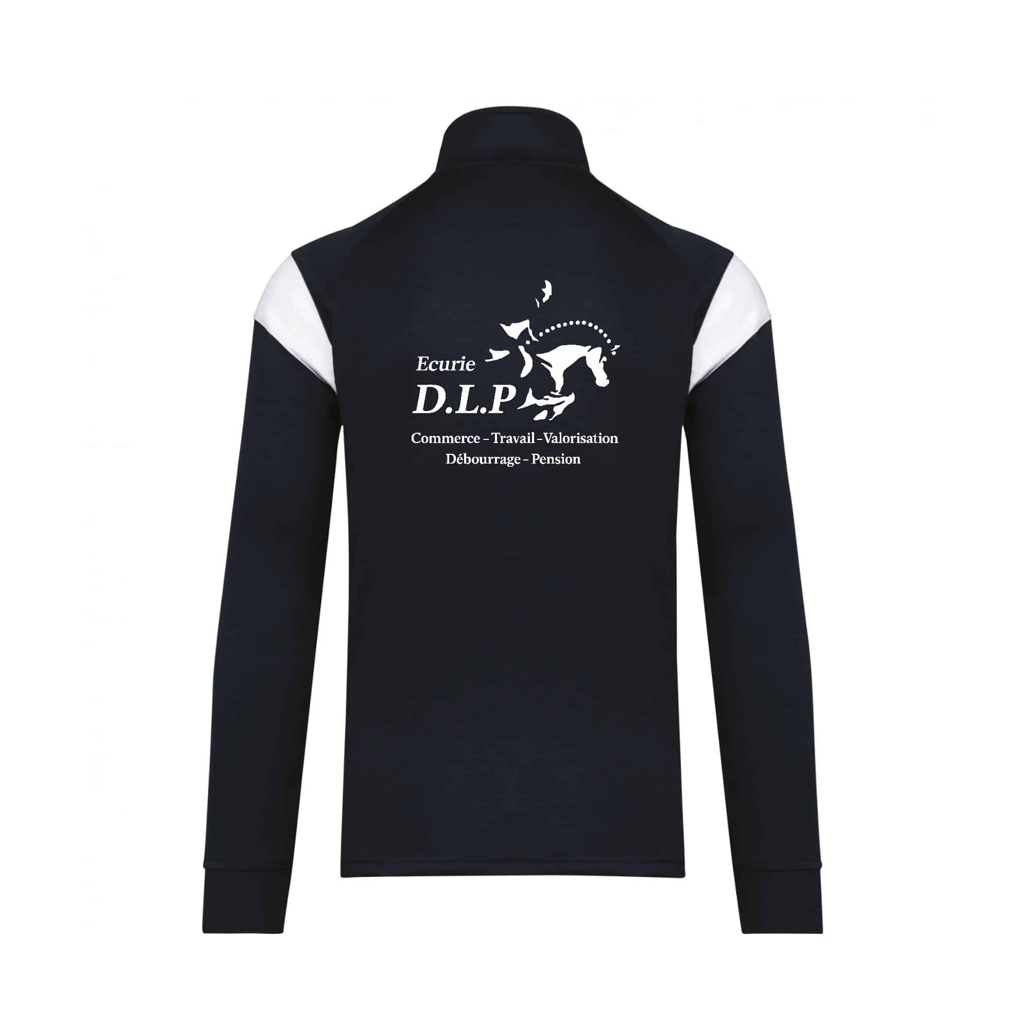 Veste de survêtement zippée (unisexe) - Ecurie DLP - Navy - PA390 – Image 3