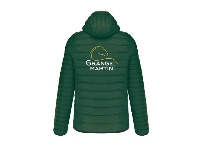 DOUDOUNE AVEC MANCHES ET CAPUCHE (homme) - La Grange Martin - Vert Foret - K6110 – Image 3