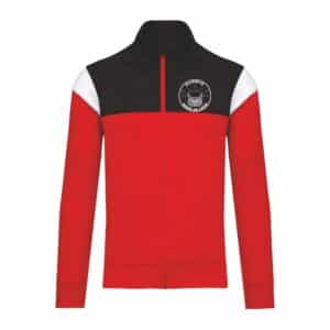 Veste de survêtement zippée (unisexe) - Ellipse 02 - Rouge - PA390