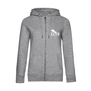 SWEAT ZIPPÉ (femme) - Écuries de la Ville au Bois - Gris chiné - BCW03Q