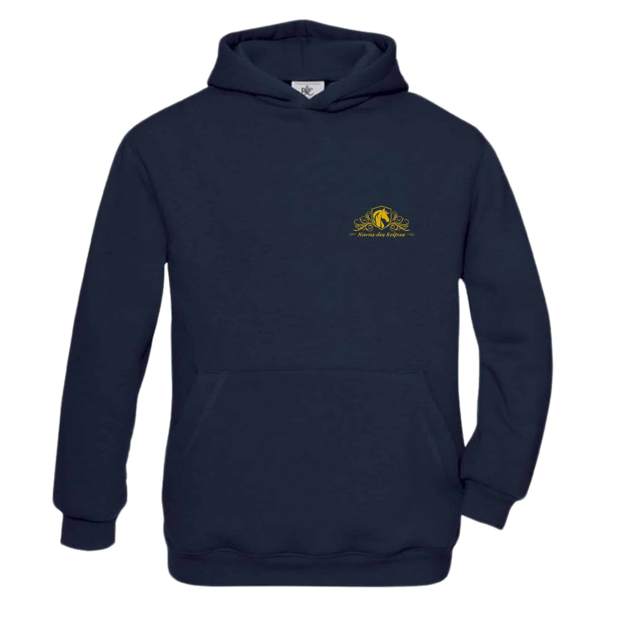 SWEAT A CAPUCHE (enfant) - Haras des Kelpies - Navy - K477