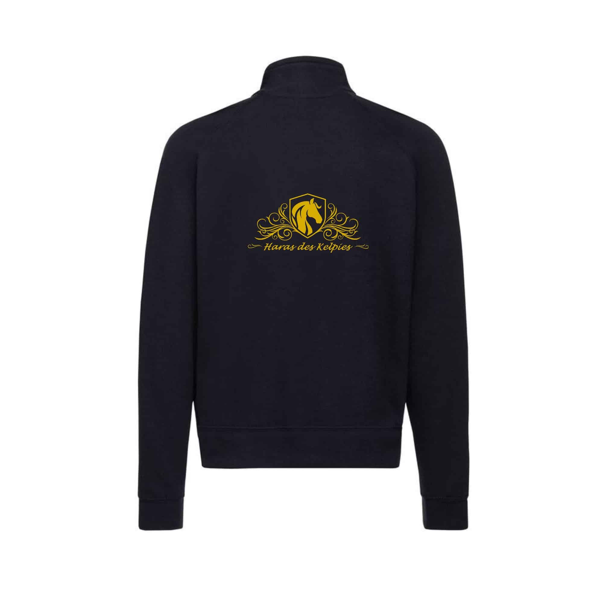 SWEAT ZIPPE SANS CAPUCHE (homme) - Haras des Kelpies - Navy - SC365 – Image 2