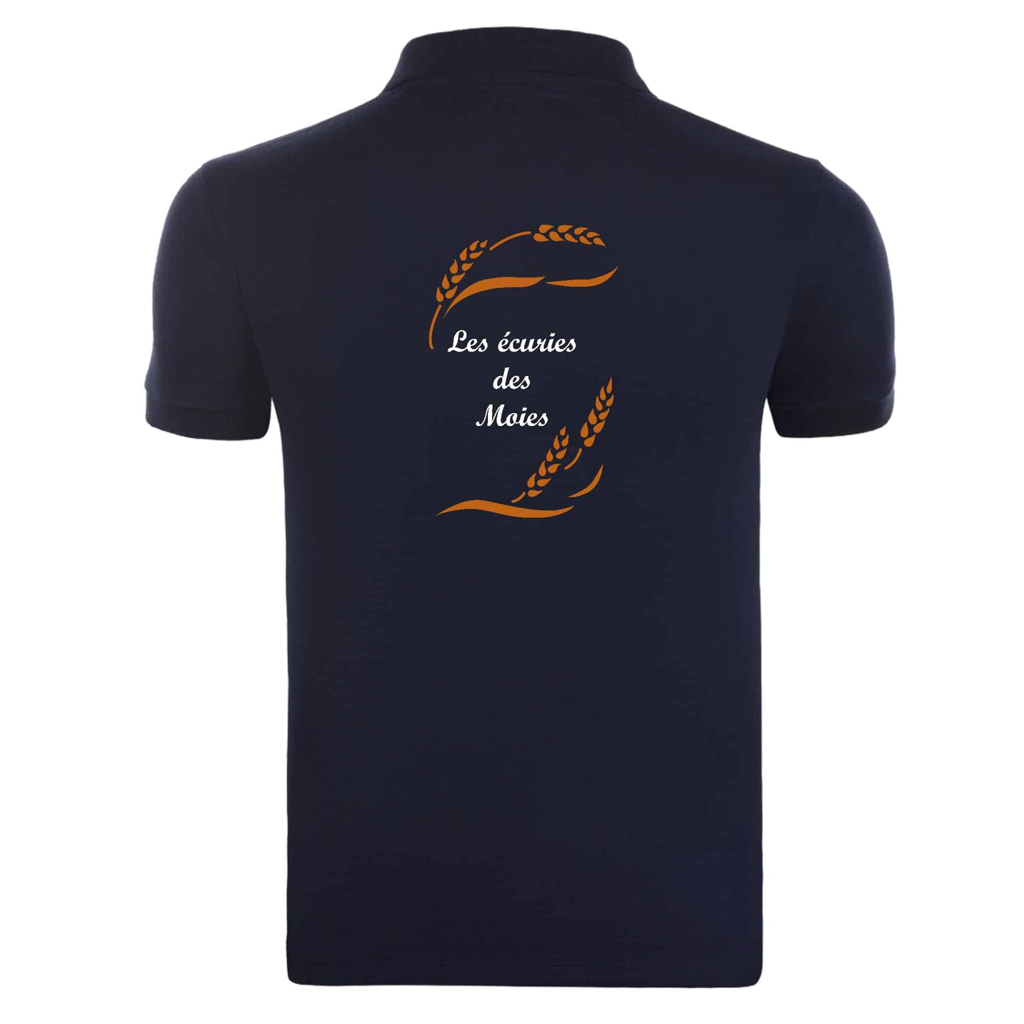 Polo premium (homme) - Les écuries des Moies - Navy - BCU426 – Image 2