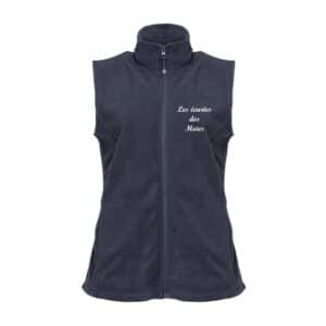 Veste micropolaire zippée sans manches (femme) – Les écuries des Moies - Navy - K906