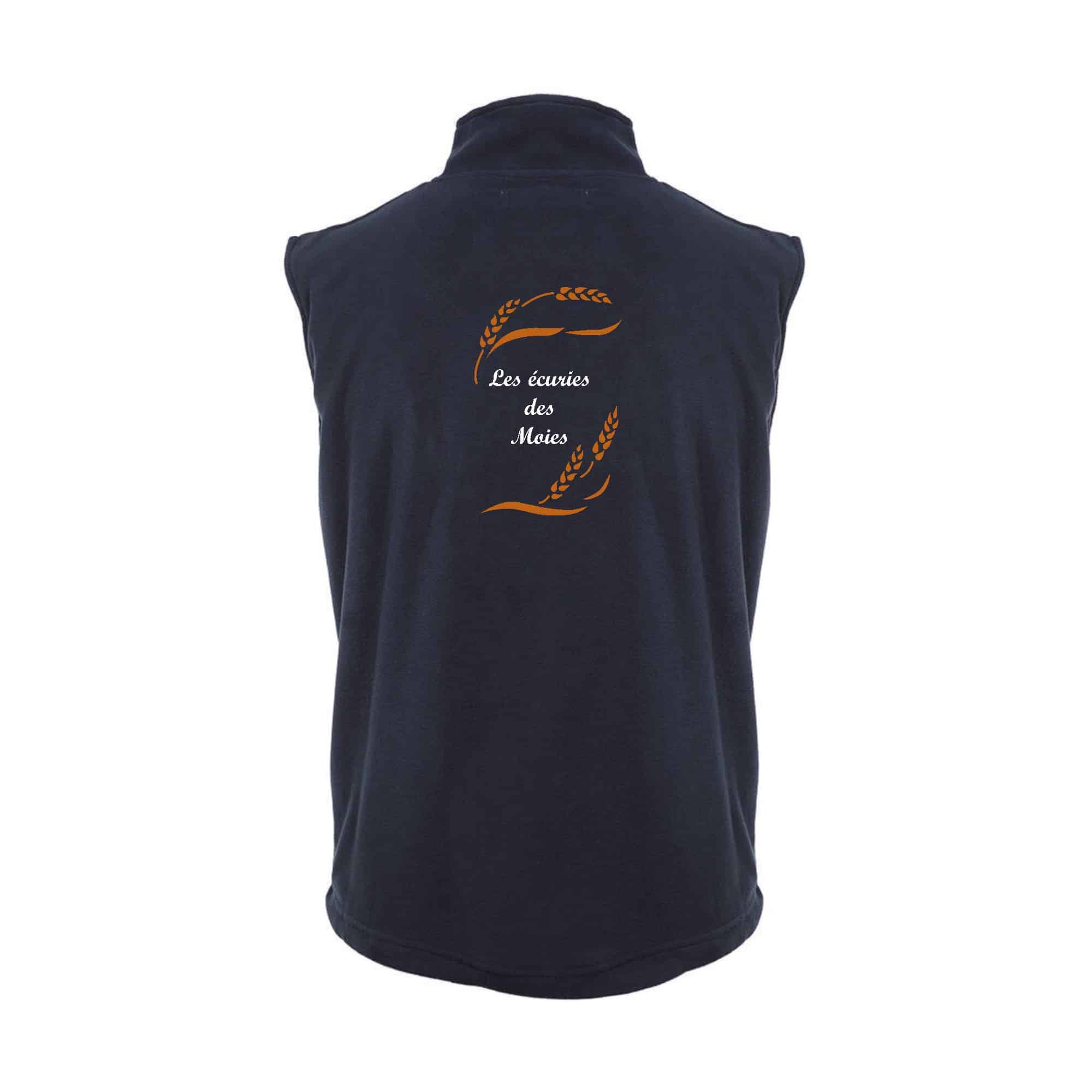 Veste micropolaire zippée sans manches (Homme) – Les écuries des Moies - Navy – K913 – Image 2