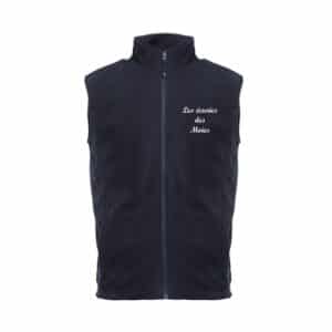 Veste micropolaire zippée sans manches (Homme) – Les écuries des Moies - Navy – K913