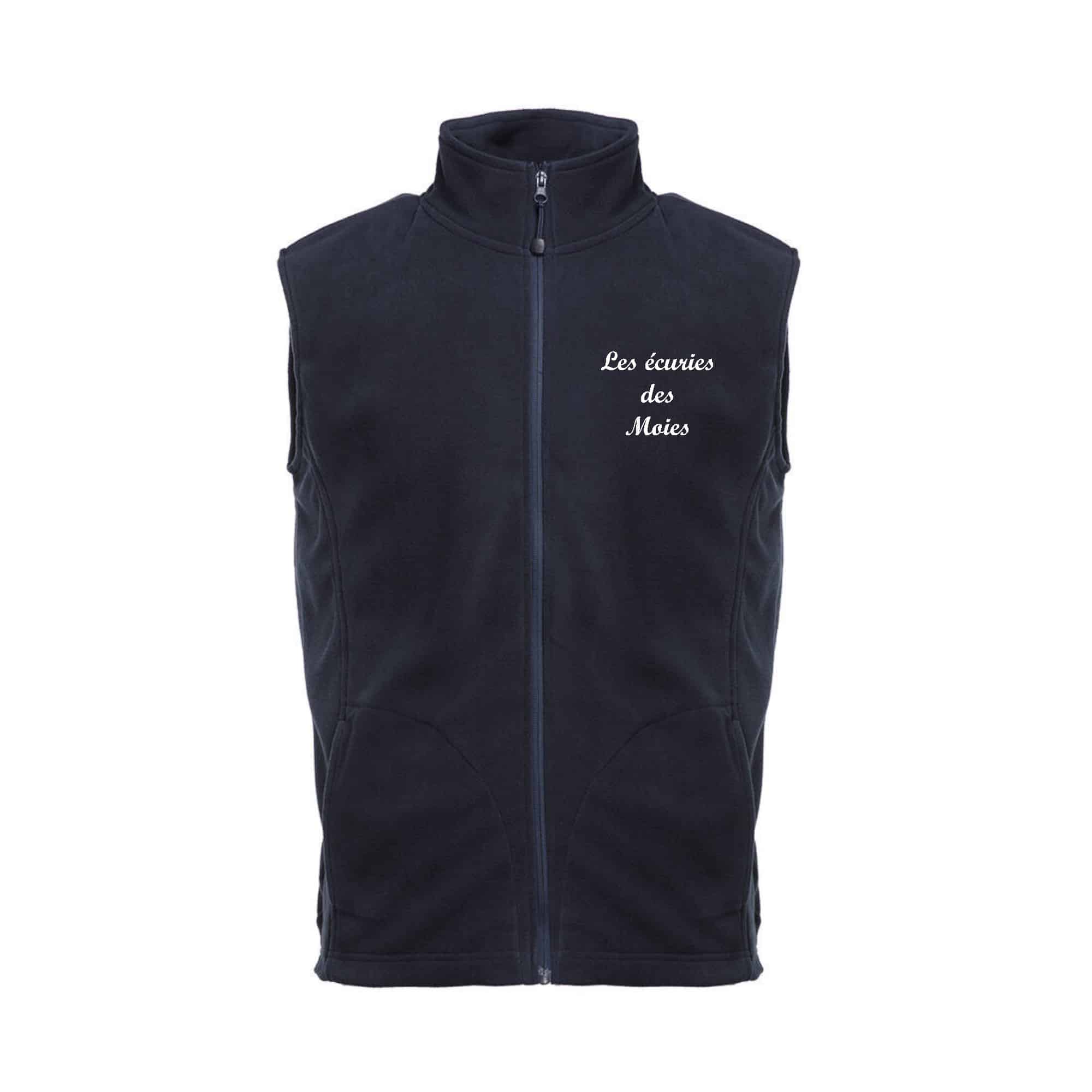 Veste micropolaire zippée sans manches (Homme) – Les écuries des Moies - Navy – K913