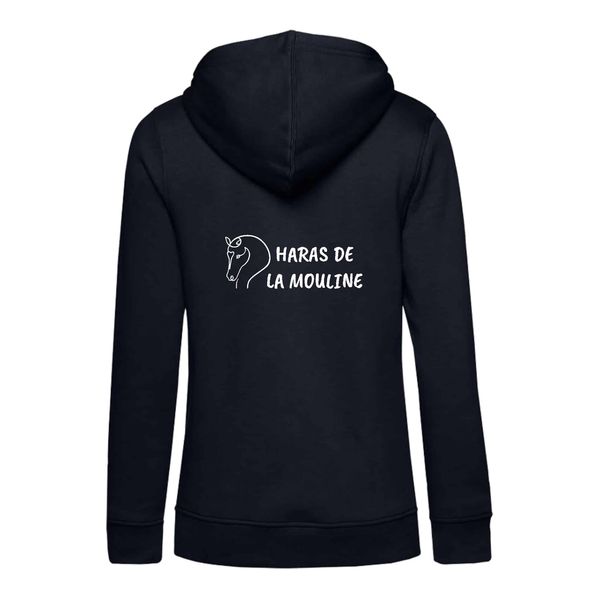 SWEAT A CAPUCHE (femme) – Les écuries de la Mairerie - Navy - BCW34B – Image 5