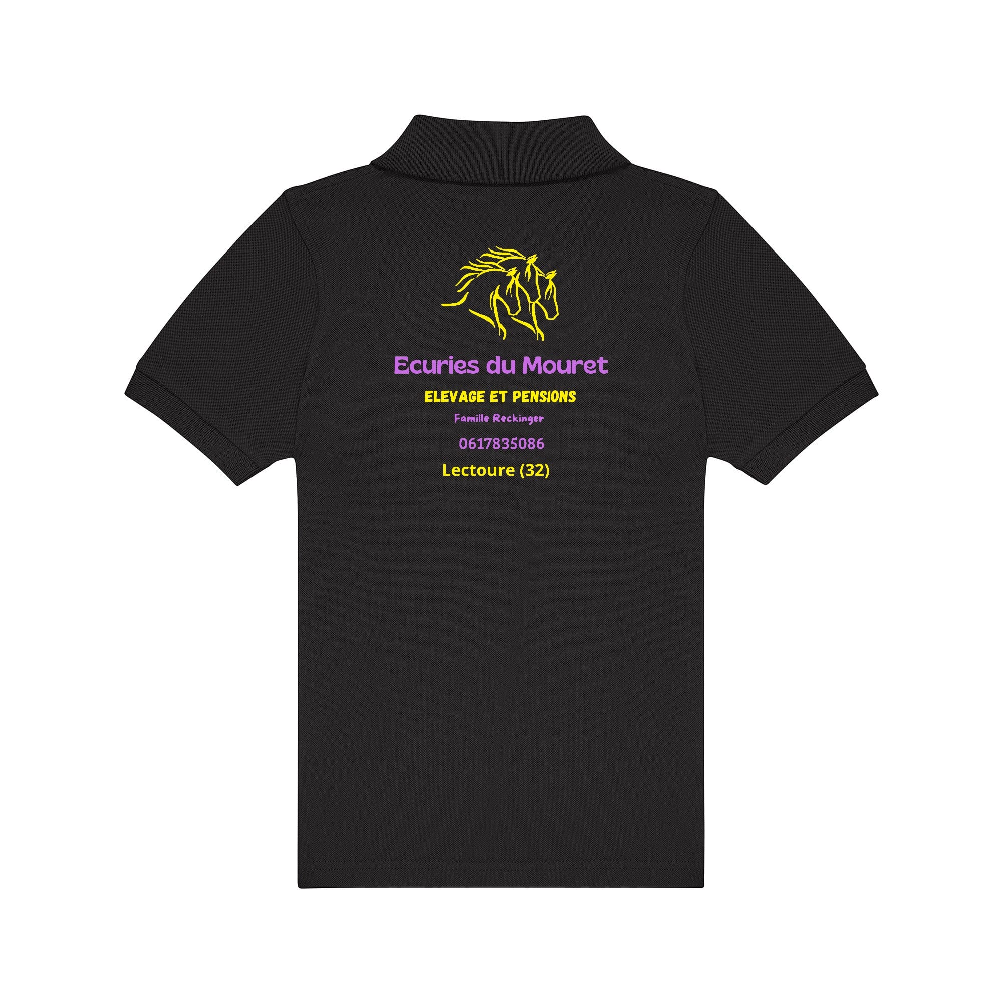 POLO (enfant) - Scea écuries du mouret - Noir - BCK424 – Image 3