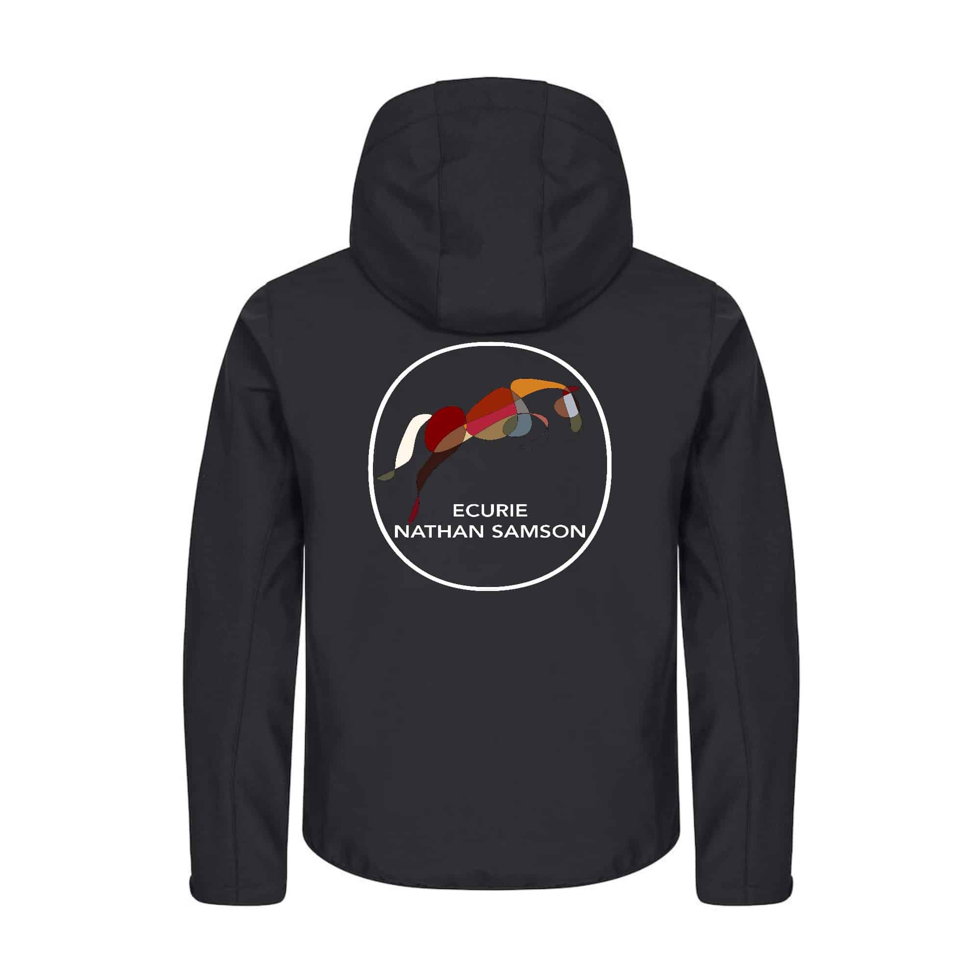 SOFTSHELL "Classic" (homme) - ECURIE NATHAN SAMSON - Noir - 0200912 – Image 3