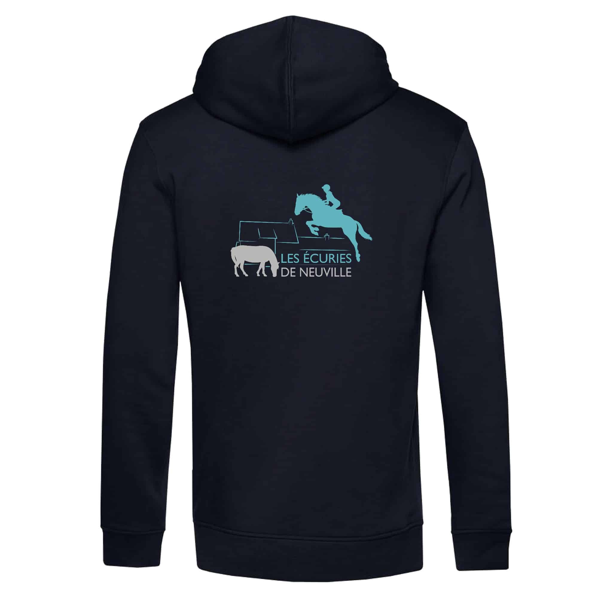 SWEAT A CAPUCHE (homme) - Les Ecuries de Neuville - Navy - BCU33B – Image 3