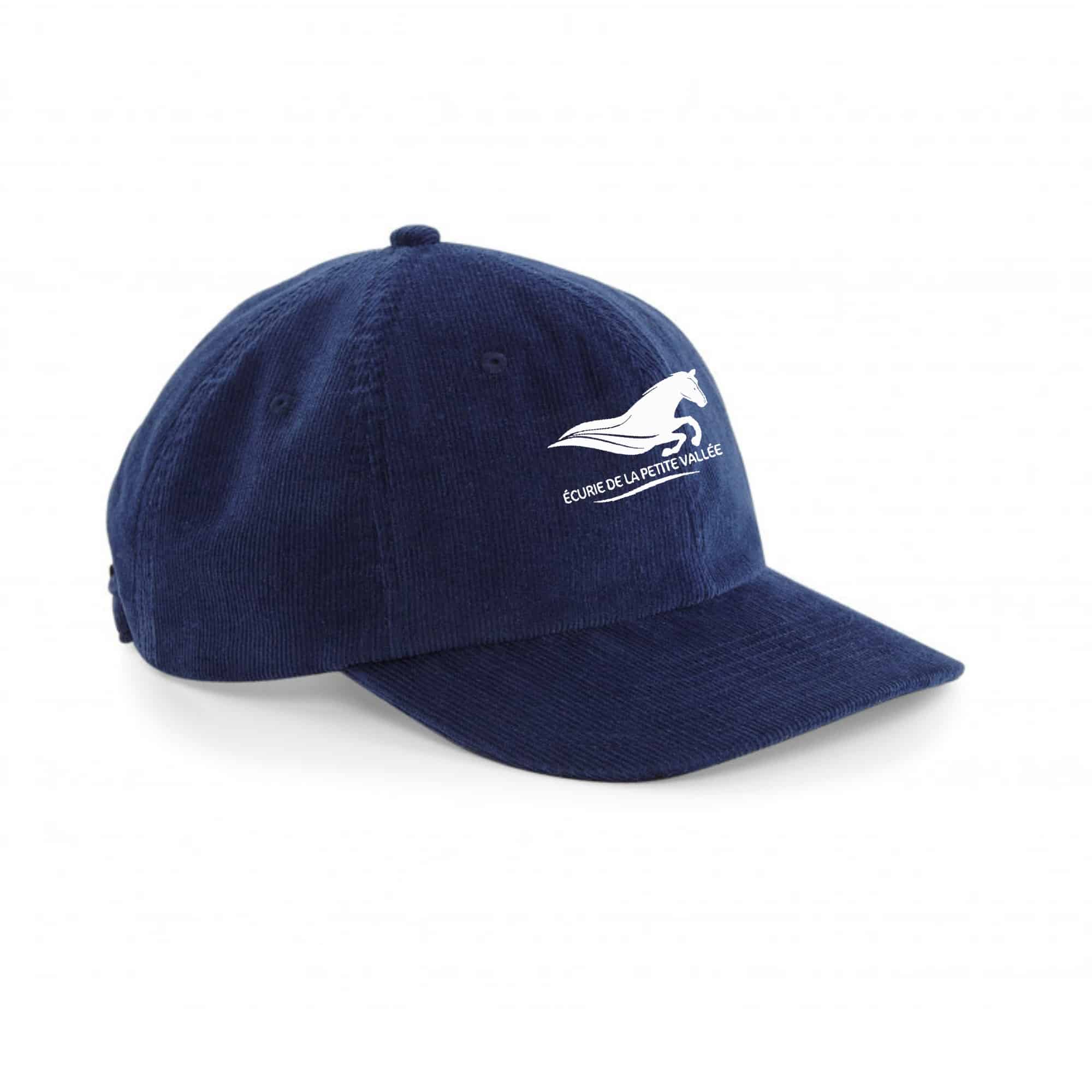 Casquette en velours héritage - Écurie de la Petite Vallée - Navy - BF682