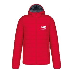 DOUDOUNE AVEC MANCHES ET CAPUCHE (homme) - Écurie de la Petite Vallée - Rouge - K6110