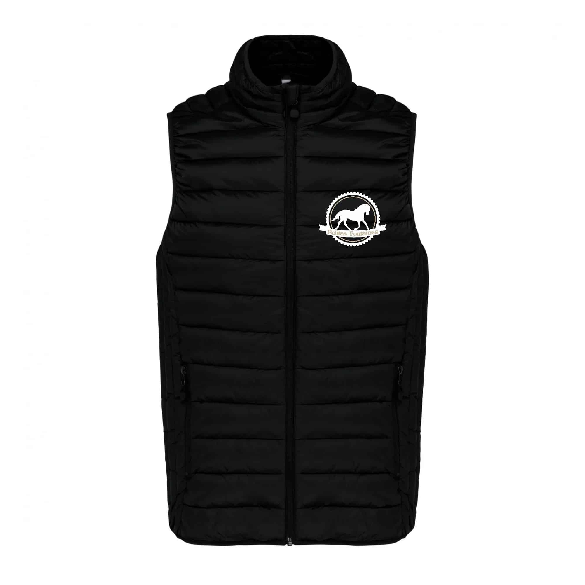DOUDOUNE SANS MANCHES (femme) - Écurie des petites fontaines - Noir - K6114