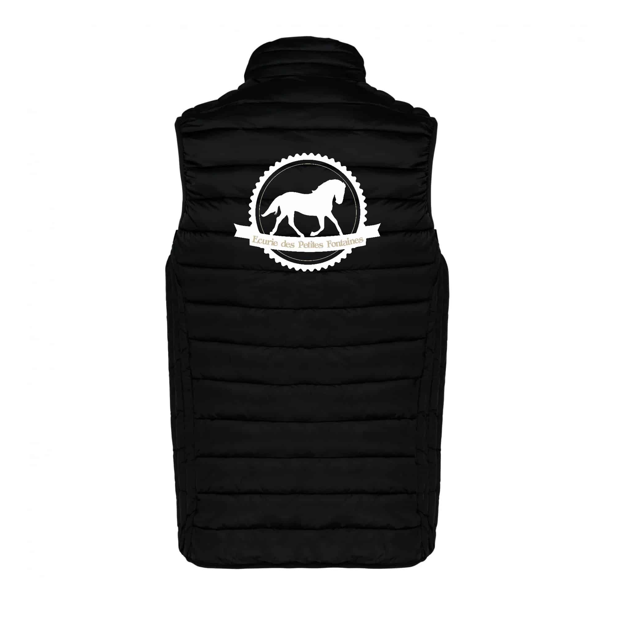 DOUDOUNE SANS MANCHES (femme) - Écurie des petites fontaines - Noir - K6114 – Image 3