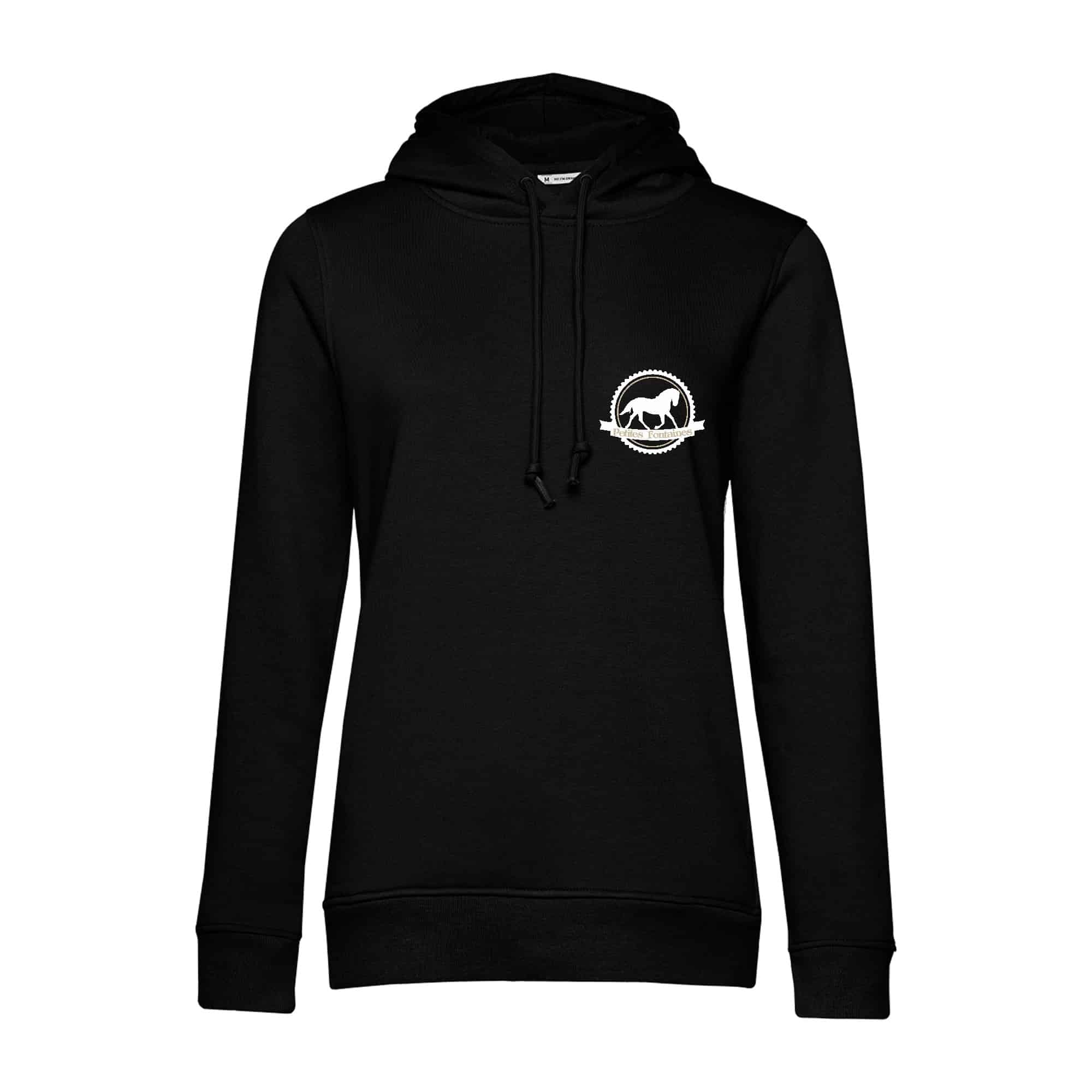 SWEAT A CAPUCHE (femme) – Écurie des petites fontaines - Noir - BCW34B