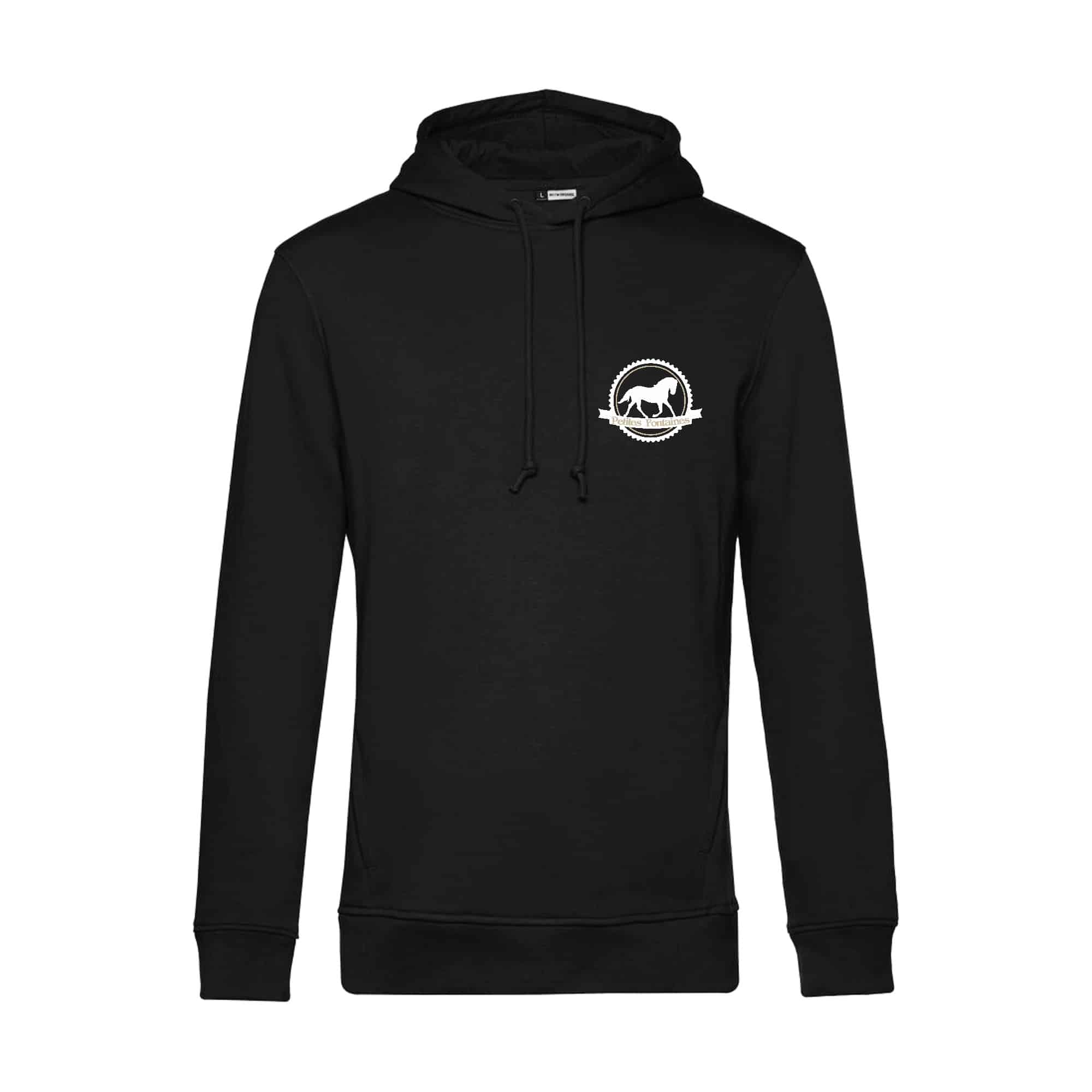 SWEAT A CAPUCHE (homme) - Écurie des petites fontaines - Noir - BCU33B