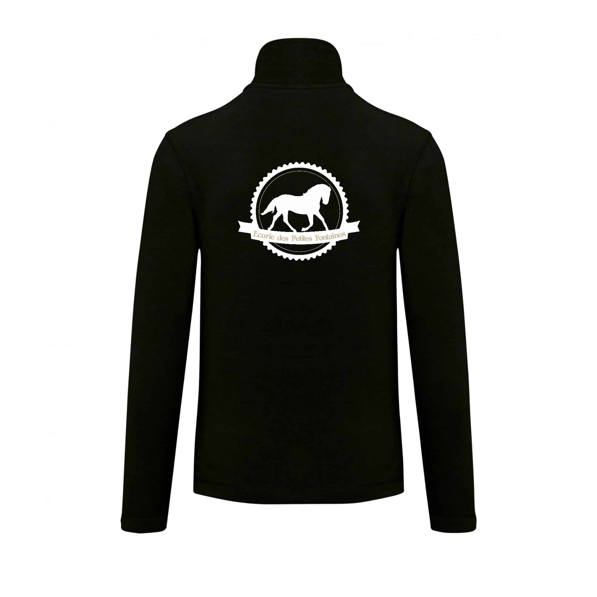 Veste micropolaire zippée (enfant) – Écurie des petites fontaines - Noir – K920 – Image 3