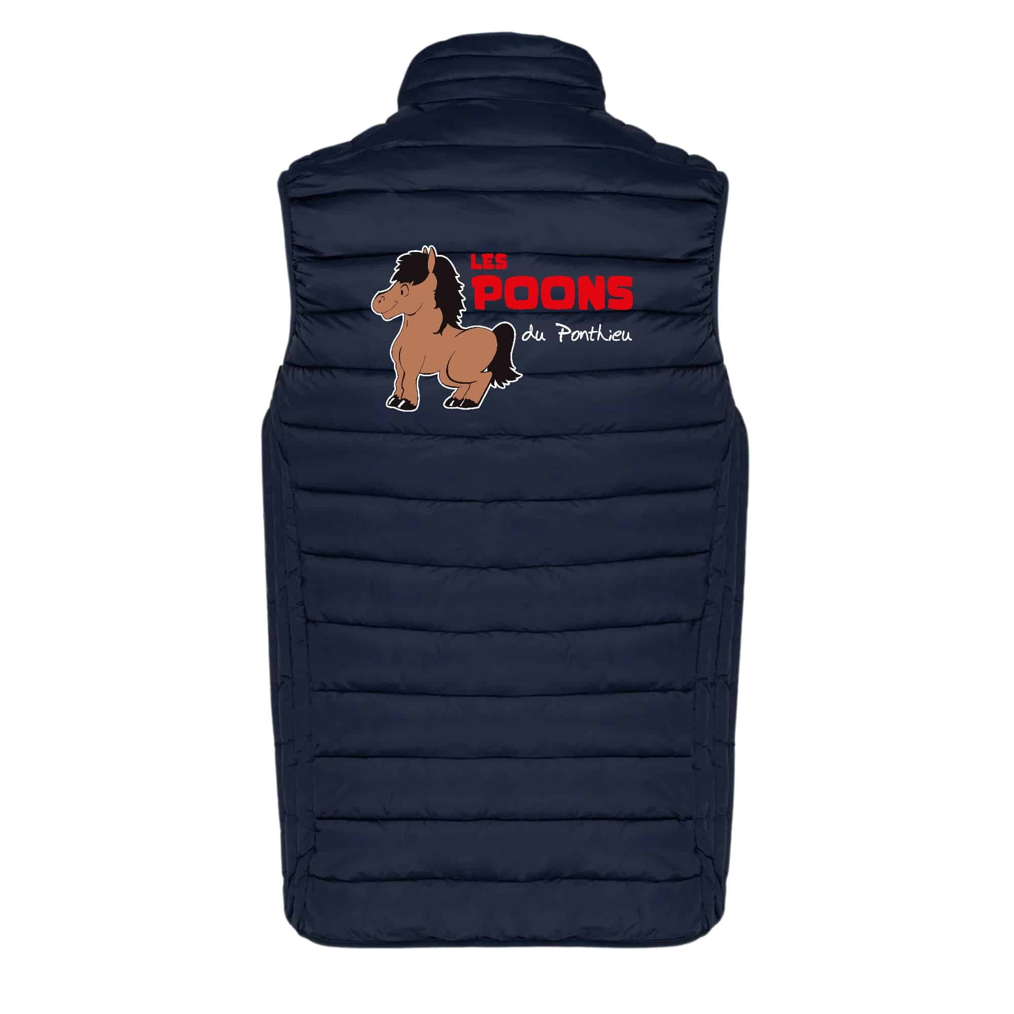 DOUDOUNE SANS MANCHES (femme) - les poons du ponthieu - Navy - K6114 – Image 3