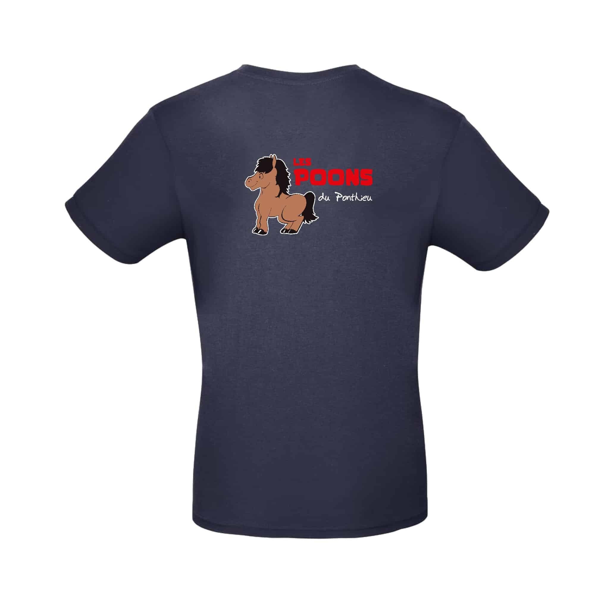 T-SHIRT (enfant) - les poons du ponthieu - Navy - BC03TK – Image 3