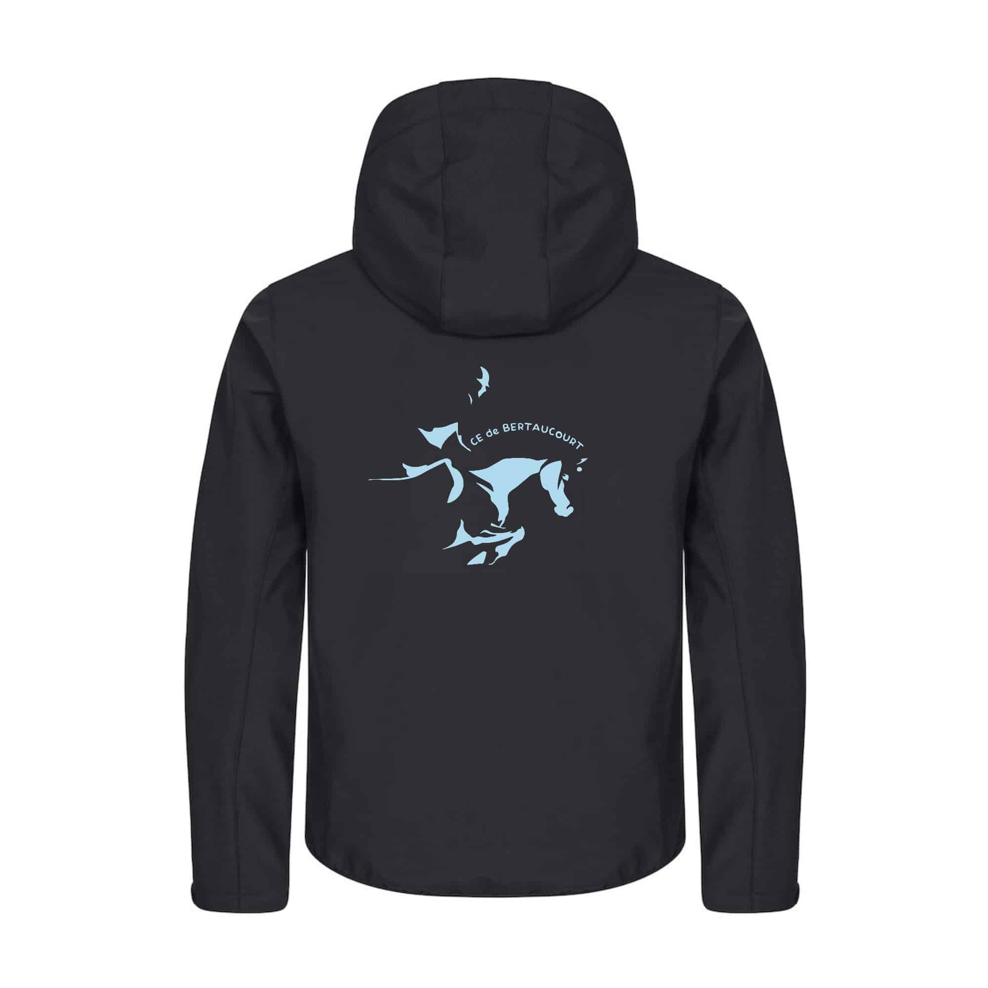 SOFTSHELL "Classic" (homme) – Centre Equestre de Bertaucourt – Noir – 0200912 – Image 3